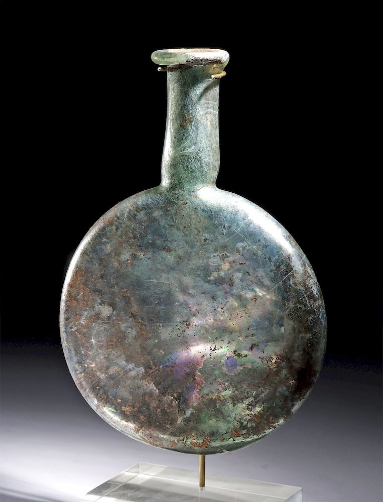 Appraisal: Gorgeous Large Roman Glass Flask Roman early Imperial Period ca