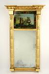 Appraisal: MIRROR - Federal period gilt two panel wall mirror with