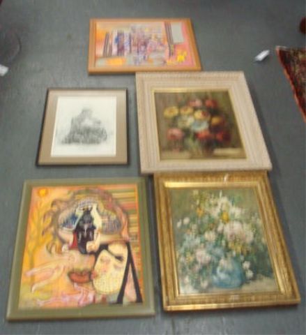 Appraisal: Pieces of Art O C Floral Still Life Signed Print