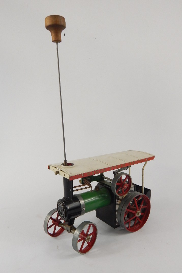 Appraisal: A thC scratch built Mamod steam tractor with cylindrical metal