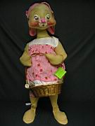 Appraisal: LARGE ANNALEE GIRL BUNNY She is dressed in pink and