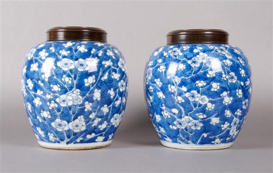 Appraisal: A Pair of Chinese Porcelain Ginger Jars Height of vase