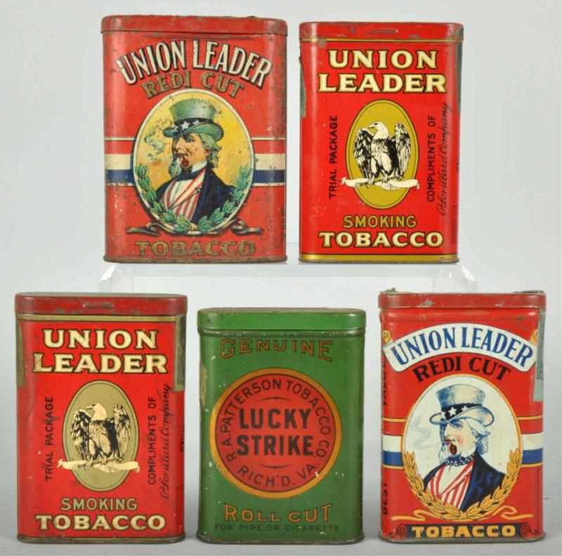 Appraisal: Lot of Vertical Pocket Tobacco Tins Description Includes Lucky Strike