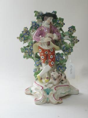 Appraisal: A DERBY PORCELAIN FIGURE c modelled as a musician and