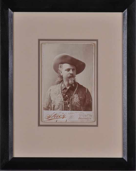 Appraisal: TWO PHOTO CARDS BLACKFOOT CHIEF AND BUFFALO BILL The first