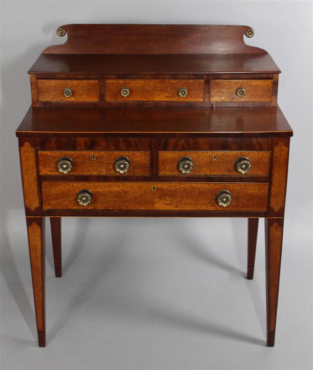 Appraisal: FEDERAL INLAID MAHOGANY AND FIGURED MAPLE SERVER having a rectangular