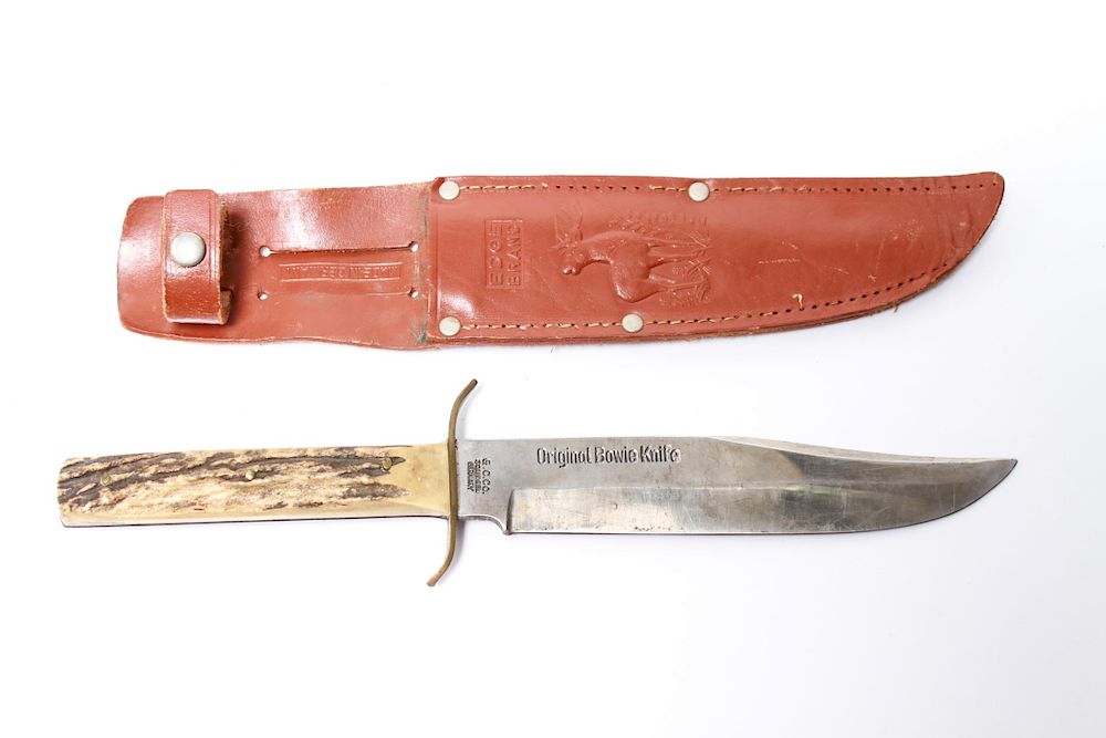 Appraisal: Edge Brand Bowie Knife Stag Handle Solingen Vintage Gutmann Cutlery