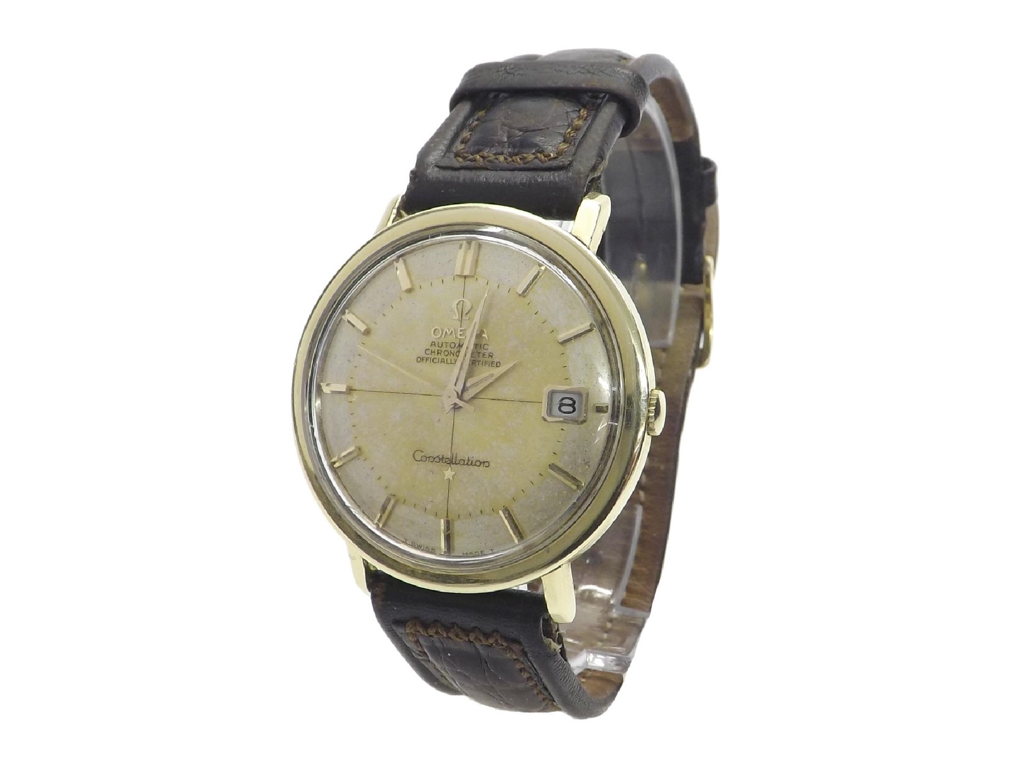 Appraisal: Omega Constellation Chronometer automatic gold plated and stainless steel gentleman's