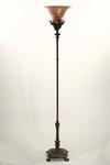 Appraisal: FLOOR LAMP - Contemporary cast bronze torchiere floor lamp with