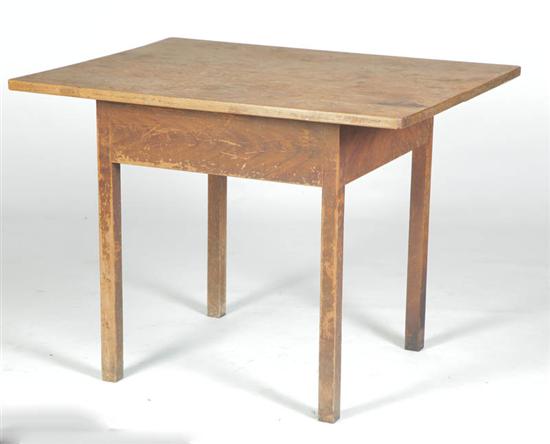 Appraisal: COUNTRY WORK TABLE American early th century maple Square legs