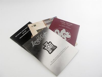 Appraisal: Four silver related catalogues pamphlets The Loveable craft - York