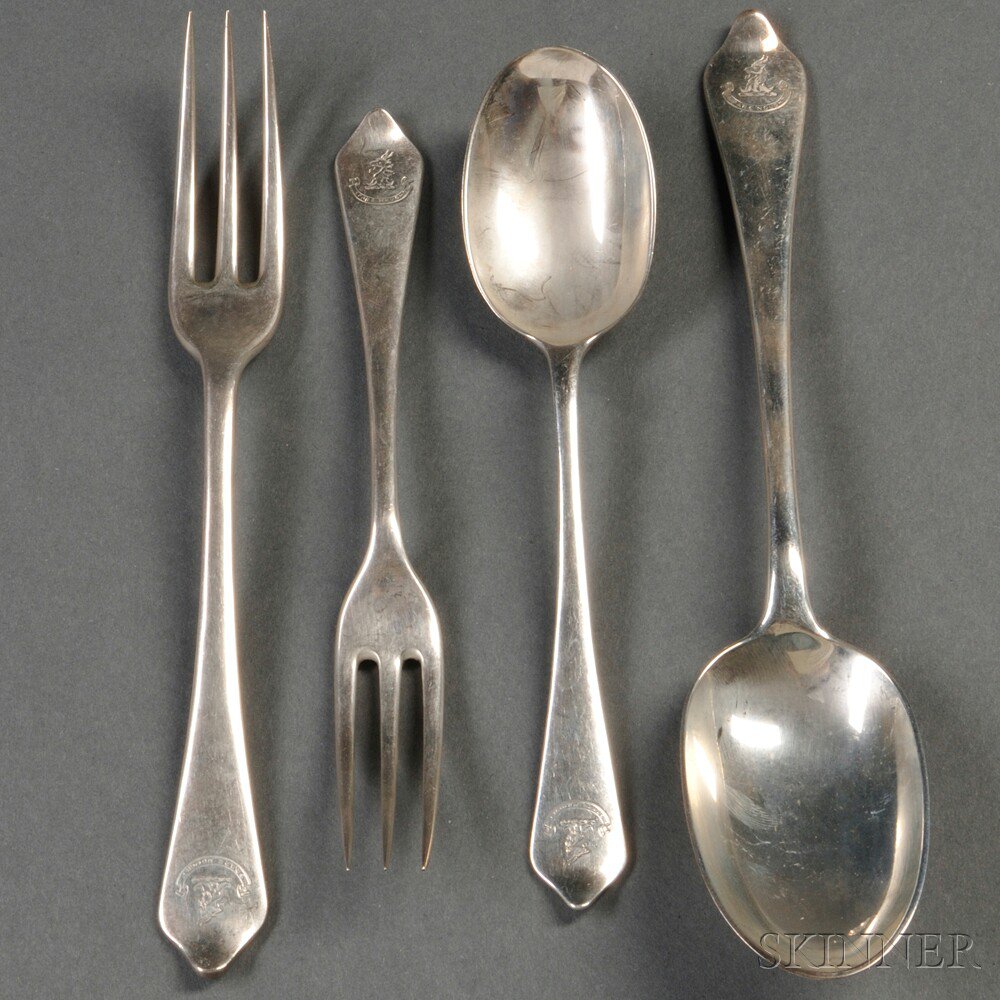 Appraisal: Forty-two Pieces of George V Sterling Silver Flatware London -