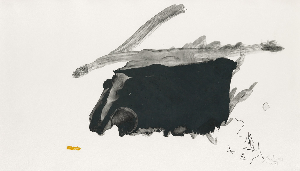 Appraisal: ROBERT MOTHERWELL Two prints Untitled State I lift-ground etching and