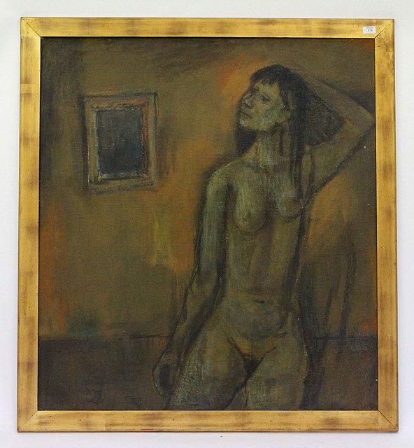 Appraisal: PAUL BERGER-BERGNER - 'A Nude Figure' oil on canvas signed