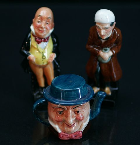 Appraisal: Two Royal Doulton figurines one damaged together with a miniature