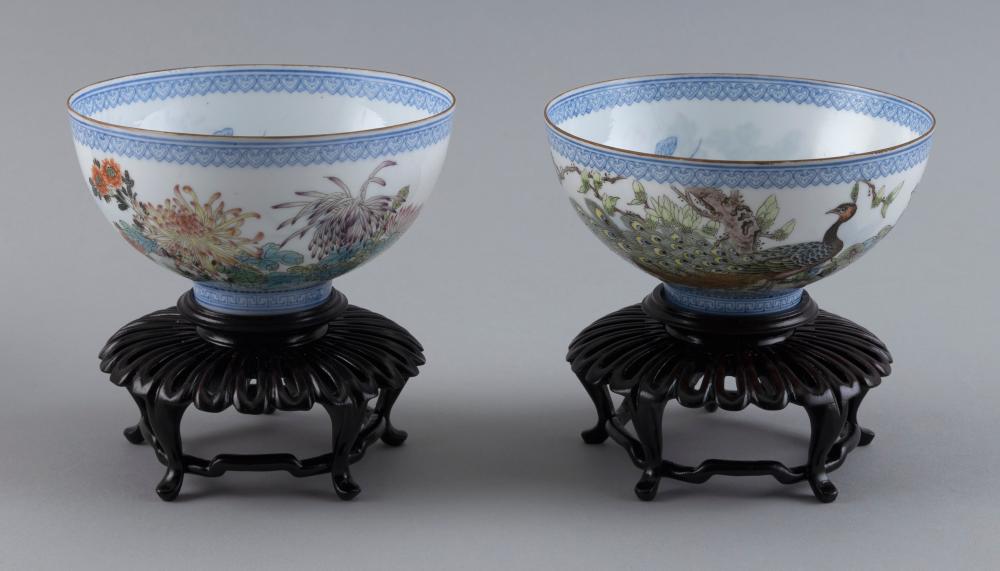 Appraisal: PAIR OF CHINESE FAMILLE ROSE EGG SHELL PORCELAIN CUPS REPUBLIC