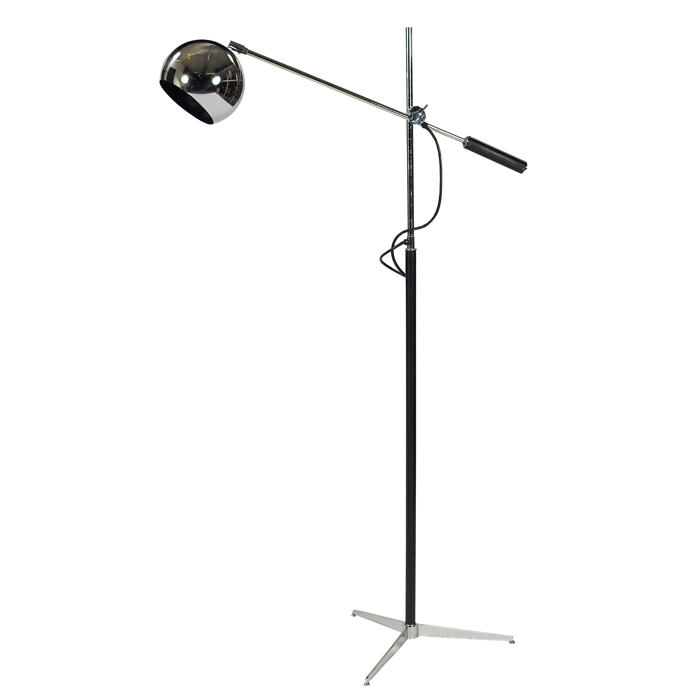 Appraisal: Arredoluce style floor lamp chrome shade on an adjustable arm