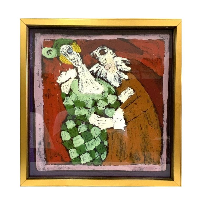 Appraisal: Decorative Two Performers Embracing Decorative Two Performers Embracing Framed Poster