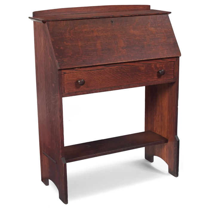 Appraisal: L and JG Stickley desk fall-front over a single drawer