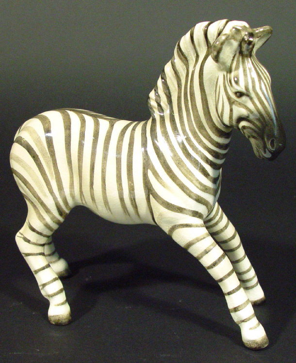 Appraisal: Beswick zebra with hand painted gloss decoration printed factory marks