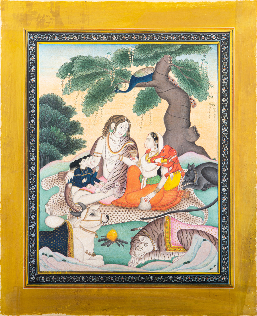 Appraisal: Indian Kangra miniature painting of a Subrahmanya son of Shiva