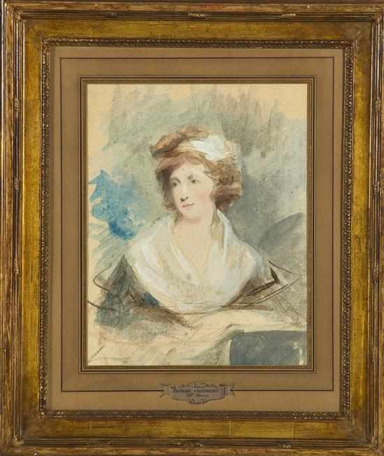 Appraisal: George Chinnery British - PAIR OF PORTRAITS MRS MOORE and