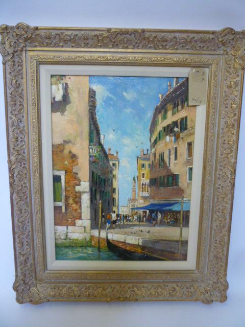 Appraisal: JOHN BARRIE HASTE - View near the Rialto Venice oil