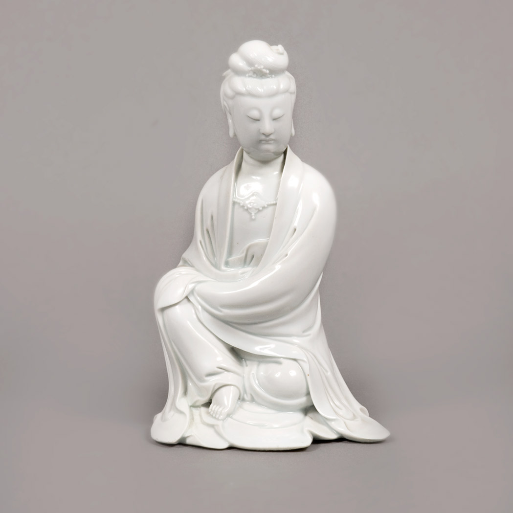 Appraisal: Chinese Blanc de Chine Figure of Guanyin th Century Seated