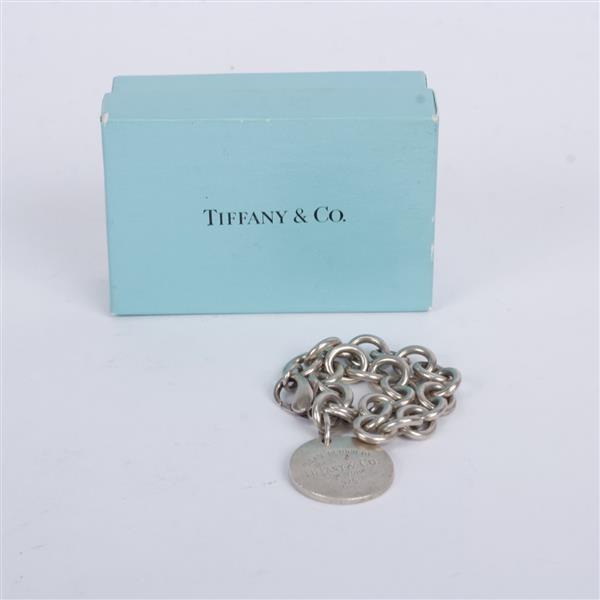 Appraisal: Tiffany Co Sterling Silver Medallion Charm Bracelet w box