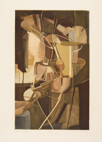 Appraisal: MARCEL DUCHAMP after Mari e Color aquatint on cream wove