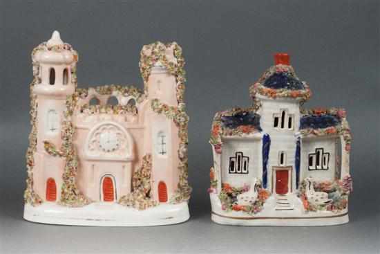 Appraisal: Staffordshire cottage and similar cottage-form vase first quarter- th century