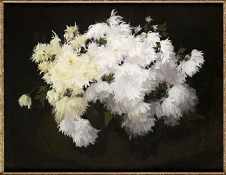 Appraisal: STUART PARK SCOTTISH - A STILL LIFE OF CHRYSANTHEMUM Signed