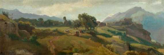 Appraisal: ROSSI LUIGI Castagnola - Tesserete Landscape Oil on canvas Monogrammed