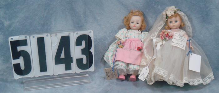 Appraisal: Madame Alexander Dolls hard plastic tagged clothing sleepy eyes open