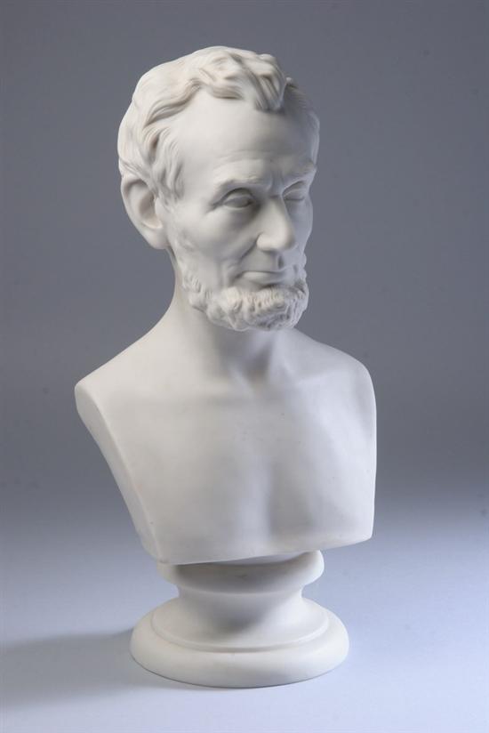 Appraisal: PARIAN-WARE BUST OF ABRAHAM LINCOLN th century - in tall