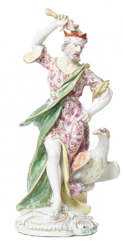 Appraisal: A LARGE DERBY PORCELAIN FIGURE OF JUPITER WITH EAGLE CIRCA