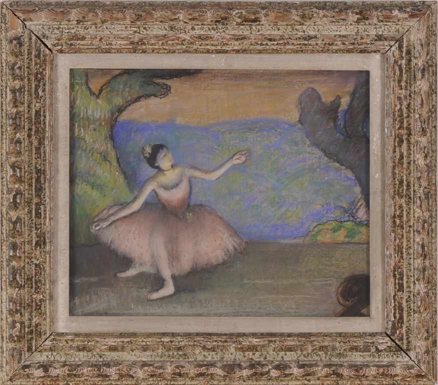 Appraisal: LOUIS KRONBERG - THE DANCER IN ROSE Pastel on paper