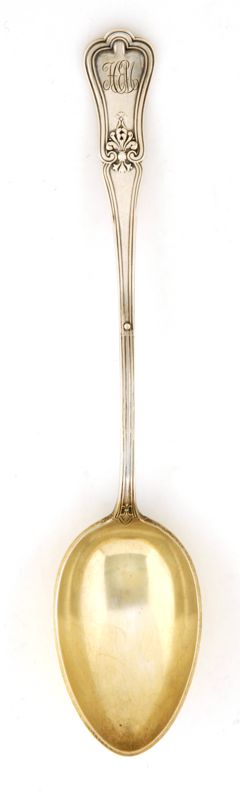 Appraisal: GORHAM STERLING SILVER STUFFING SPOON In the Imperial pattern Monogrammed