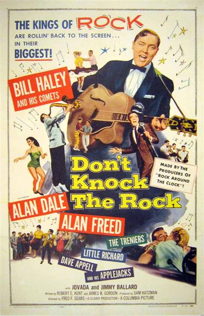 Appraisal: piece Color Lithographic Movie Poster Don't Knock The Rock Columbia