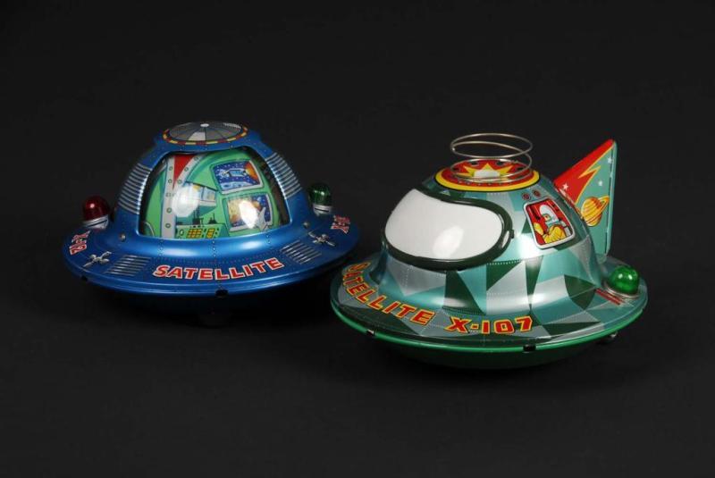 Appraisal: Lot of Satellite Space Ship Toys Description Japanese Made by