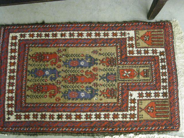 Appraisal: Turkman Persian Handmade Mat fine geometric field fancy group of