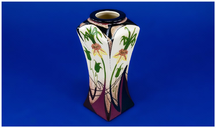 Appraisal: Moorcroft Black Ryden Vase Design trial - - Full marks