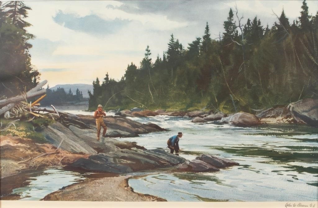 Appraisal: Grande River- Upper Malbaie signed Ogden M Pleissner N A