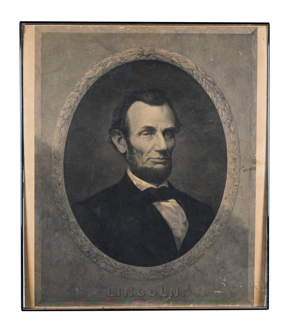 Appraisal: ABRAHAM LINCOLN PORTRAITengraving published engraved by Henry Gugler after the