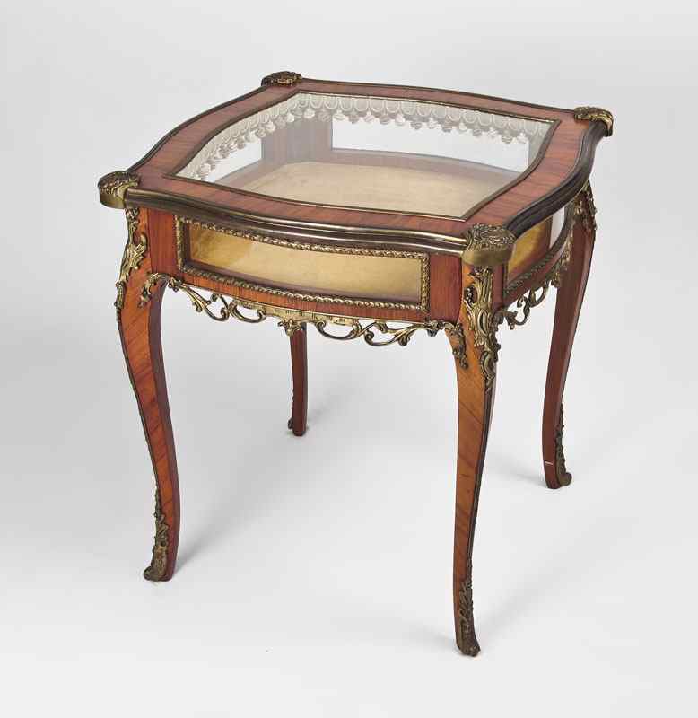 Appraisal: ITALIAN ORMOLU VITRINE TABLE IN THE MANNER OF FRANCOIS LINKE