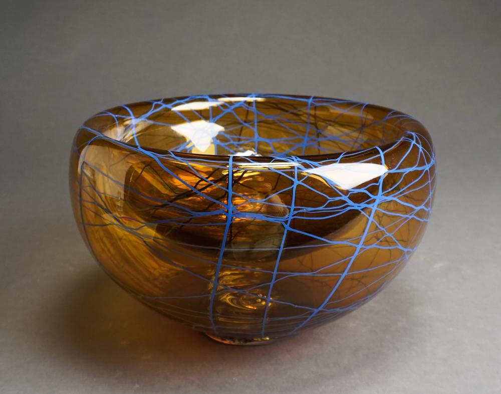 Appraisal: Cristy Aloysi and Scott Graham Bird's Nest Glass Bowl Signed