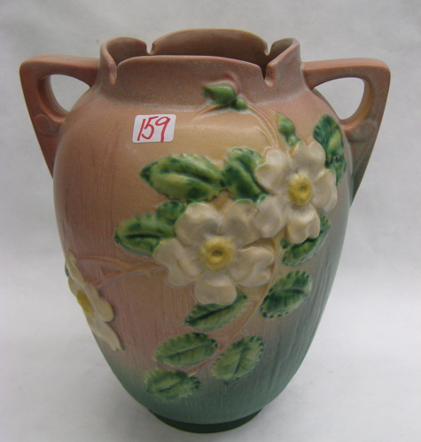 Appraisal: LARGE AMERICAN ROSEVILLE ART POTTERY VASE - H in the