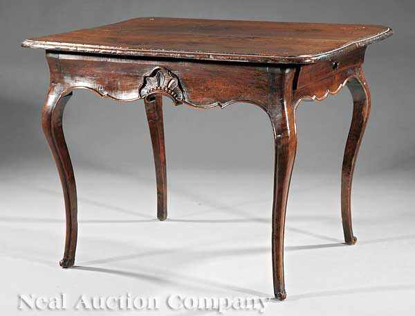 Appraisal: A French Provincial Carved Walnut Side Table late th early