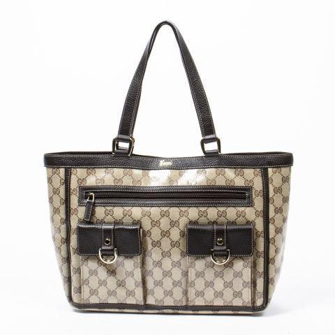 Appraisal: Gucci Abbey Pocket tote bag in brown and tan GG