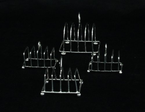 Appraisal: A pair of silver toast racks George Unite Birmingham on